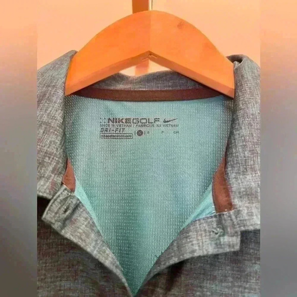 Nike Golf Women's Dri-FIT Crosshatch Polo Blue Size S Short Sleeve - Picture 5 of 9